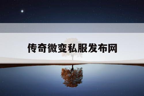 传奇微变私服发布网