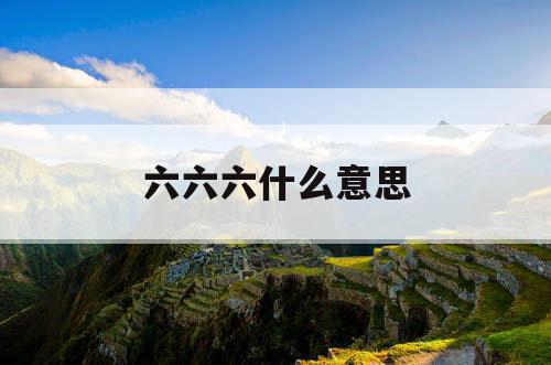 六六六什么意思