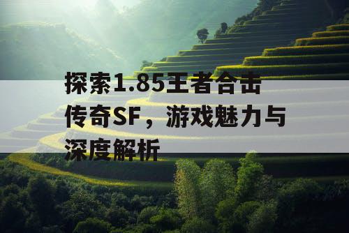 探索1.85王者合击传奇SF，游戏魅力与深度解析