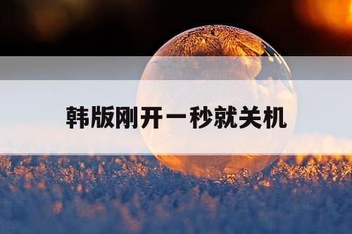 韩版刚开一秒就关机