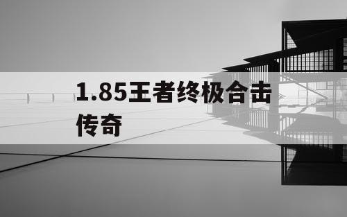 1.85王者终极合击传奇