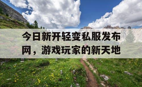 今日新开轻变私服发布网，游戏玩家的新天地