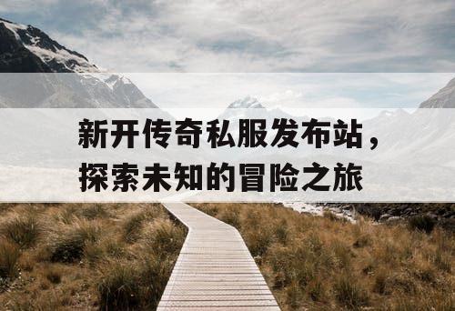 新开传奇私服发布站，探索未知的冒险之旅