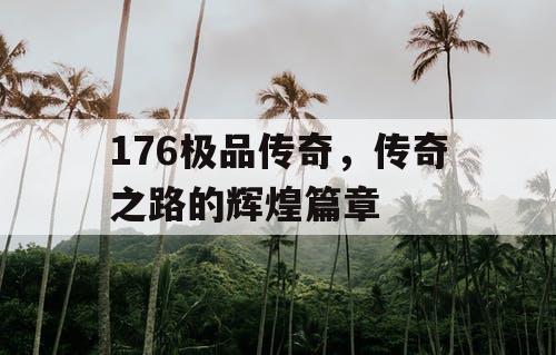 176极品传奇，传奇之路的辉煌篇章