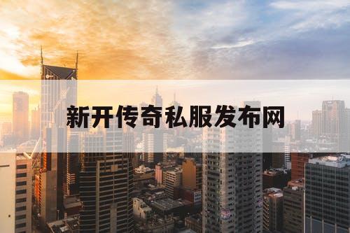 新开传奇私服发布网