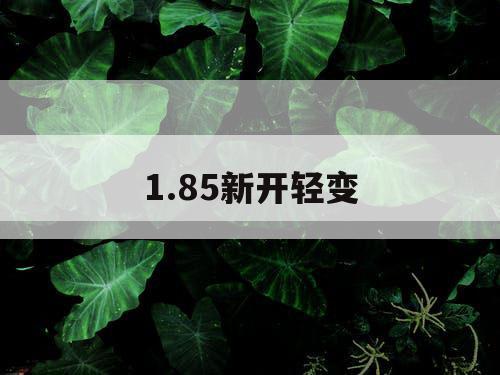 1.85新开轻变