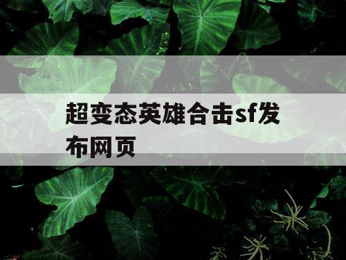 超变态英雄合击sf发布网页