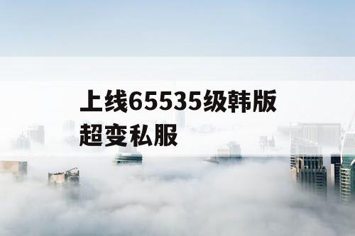 上线65535级韩版超变私服