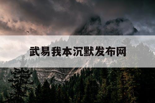 武易我本沉默发布网