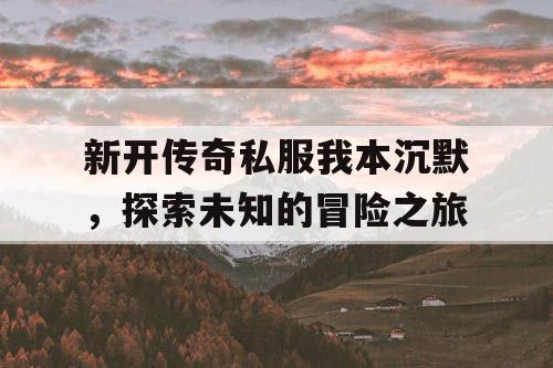 新开传奇私服我本沉默，探索未知的冒险之旅