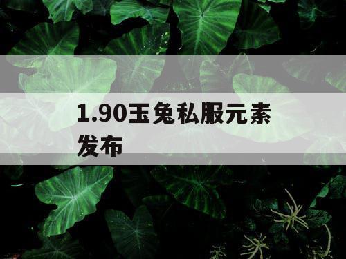 1.90玉兔私服元素发布