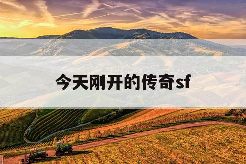 今天刚开的传奇sf