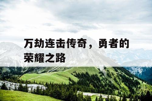 万劫连击传奇，勇者的荣耀之路