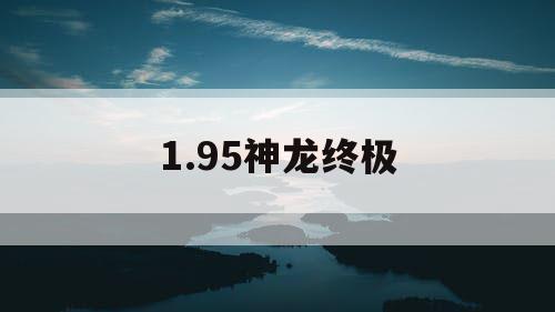 1.95神龙终极