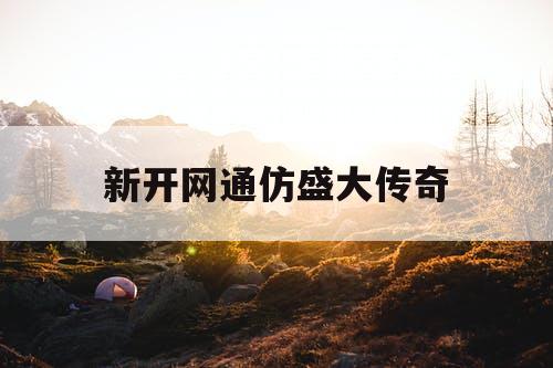新开网通仿盛大传奇