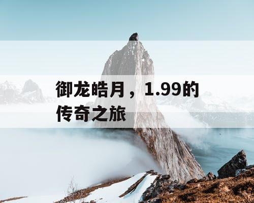 御龙皓月，1.99的传奇之旅