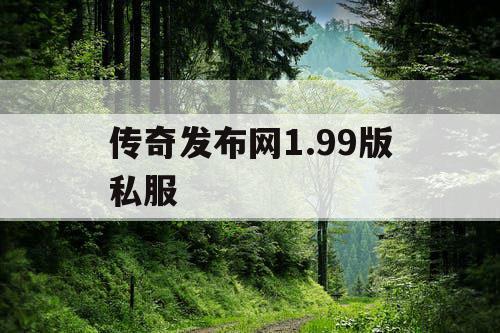 传奇发布网1.99版私服