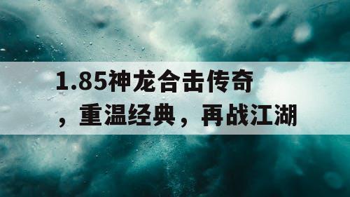1.85神龙合击传奇，重温经典，再战江湖