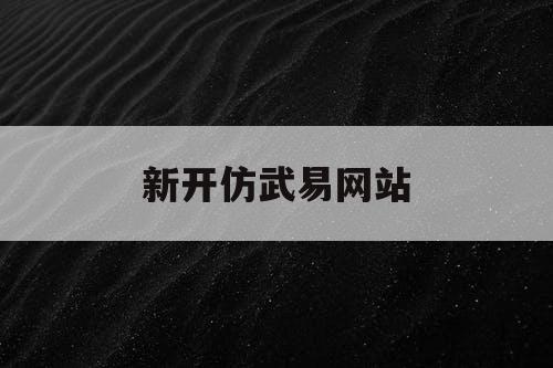 新开仿武易网站