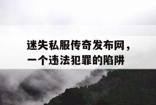 迷失私服传奇发布网，一个违法犯罪的陷阱