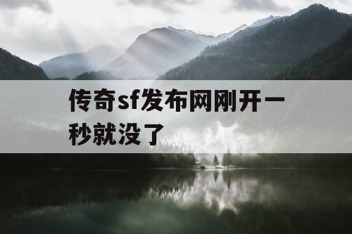 传奇sf发布网刚开一秒就没了