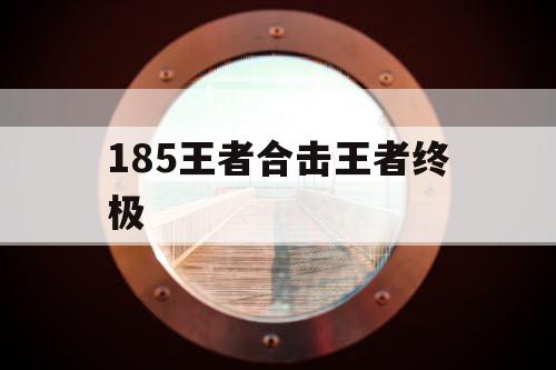 185王者合击王者终极
