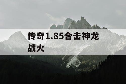 传奇1.85合击神龙战火