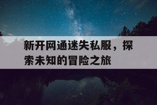 新开网通迷失私服，探索未知的冒险之旅
