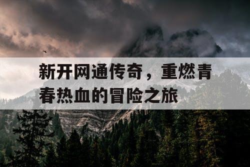 新开网通传奇，重燃青春热血的冒险之旅