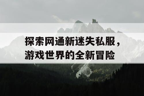 探索网通新迷失私服，游戏世界的全新冒险