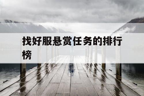 找好服悬赏任务的排行榜