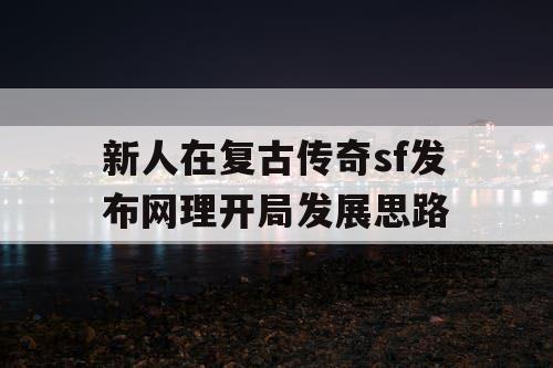 新人在复古传奇sf发布网理开局发展思路