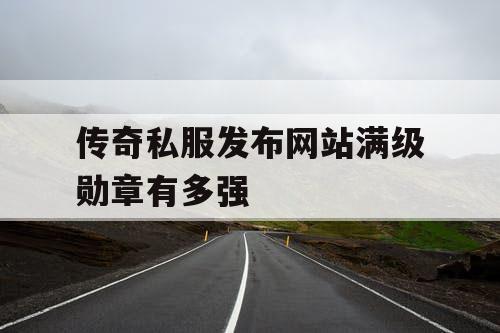 传奇私服发布网站满级勋章有多强