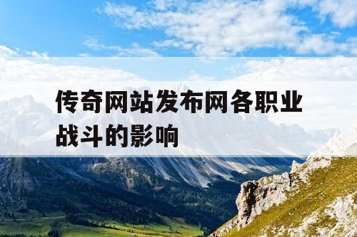 传奇网站发布网各职业战斗的影响