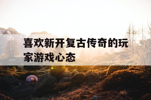 喜欢新开复古传奇的玩家游戏心态
