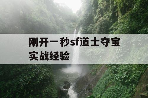 刚开一秒sf道士夺宝实战经验