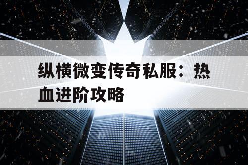 纵横微变传奇私服：热血进阶攻略