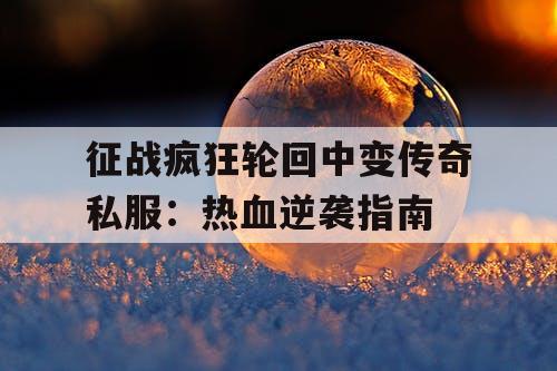 征战疯狂轮回中变传奇私服：热血逆袭指南