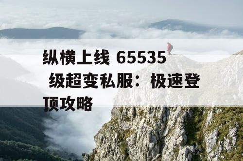 纵横上线 65535 级超变私服：极速登顶攻略