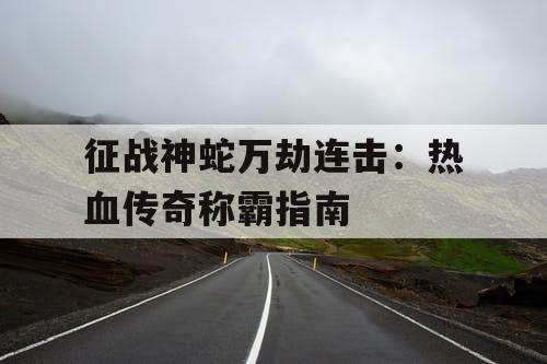 征战神蛇万劫连击：热血传奇称霸指南