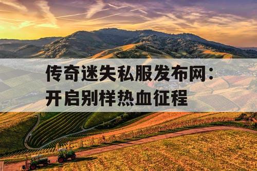 传奇迷失私服发布网：开启别样热血征程