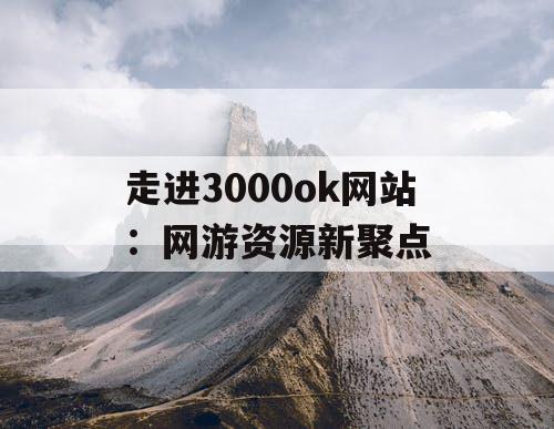 走进3000ok网站：网游资源新聚点