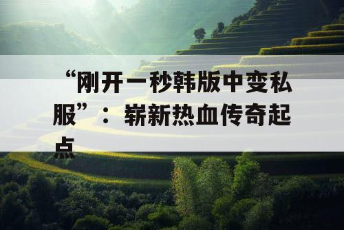 “刚开一秒韩版中变私服”：崭新热血传奇起点