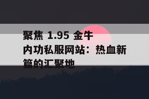 聚焦 1.95 金牛内功私服网站：热血新篇的汇聚地