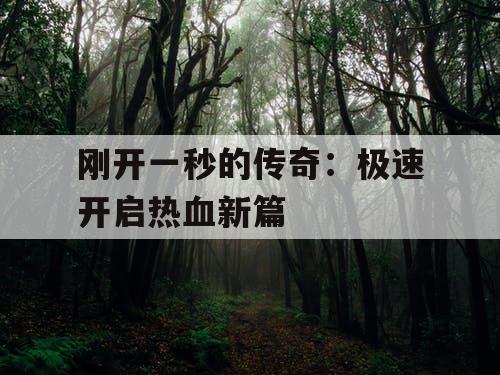 刚开一秒的传奇：极速开启热血新篇