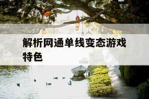 解析网通单线变态游戏特色