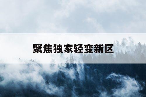 聚焦独家轻变新区
