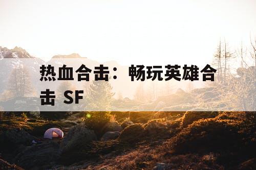 热血合击：畅玩英雄合击 SF