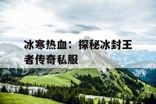 冰寒热血：探秘冰封王者传奇私服