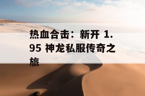 热血合击：新开 1.95 神龙私服传奇之旅